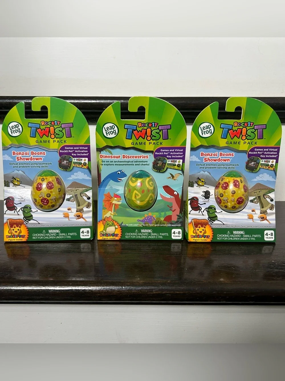 NWT LeapFrog RockIt Twist Game Pack - Dinosaur Discoveries Banzai Beans Shoedown